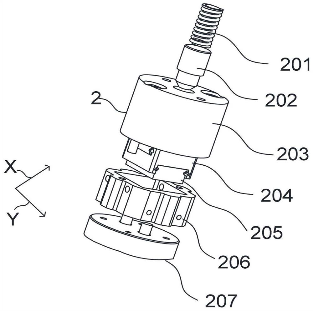 Miniature floating joint at tail end of industrial robot