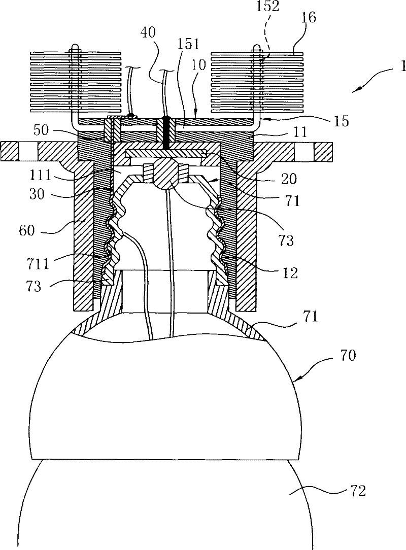 Lamp holder with radiator