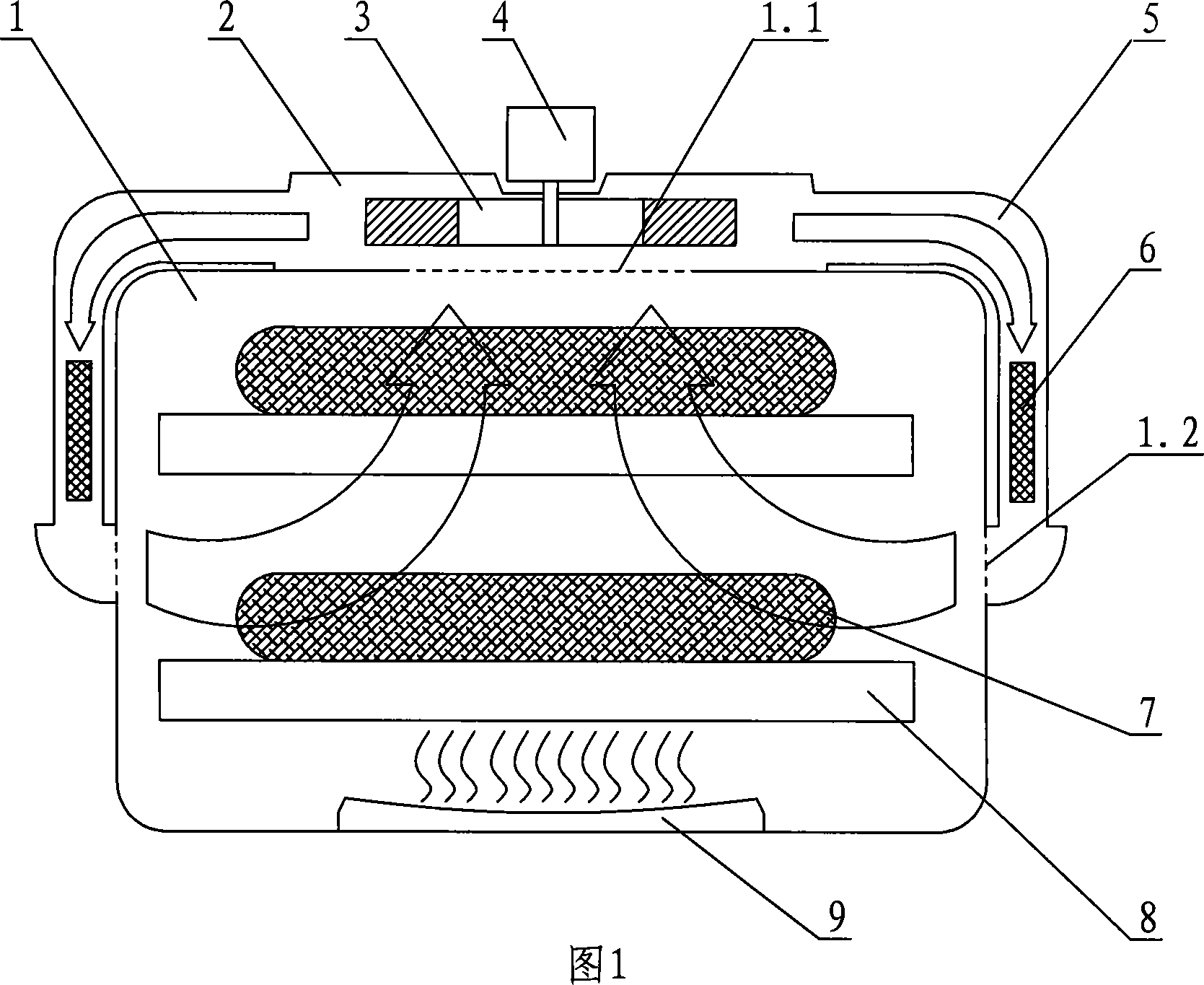 Hyperthermia steam hot wind convection type electric steaming furnace