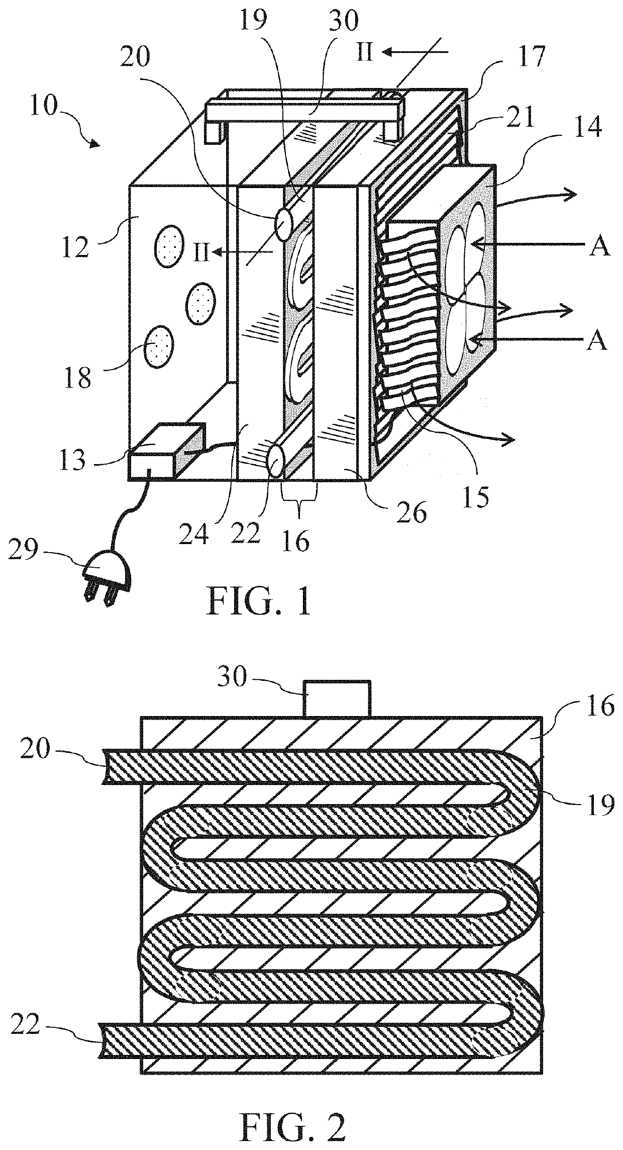 Fluid or Gas Cooling and/or Condensing Apparatus, System and Method