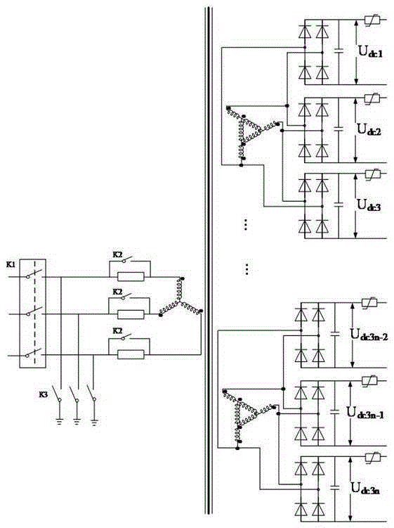 Power supply for function debugging of UPFC converter valve and controlling method thereof