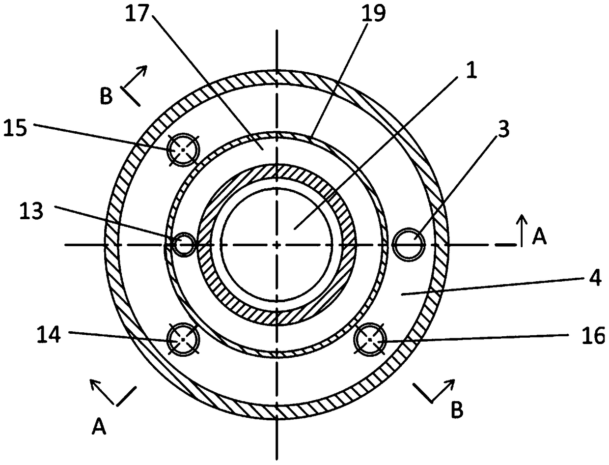 A kind of pushable molybdenum electrode cooling water jacket