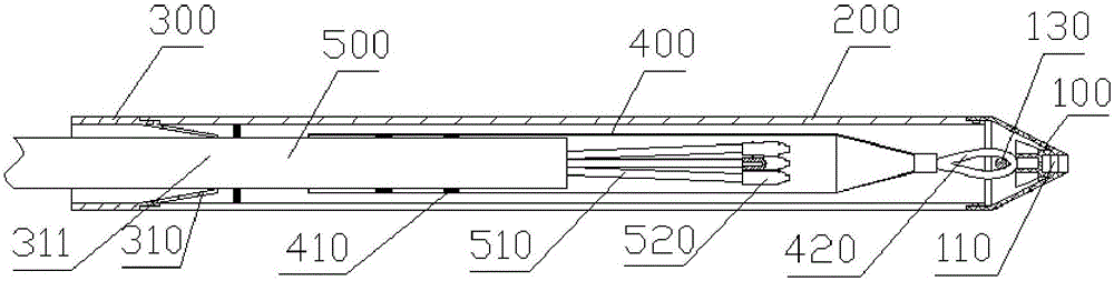 Submarine cable traction structure and mounting method thereof