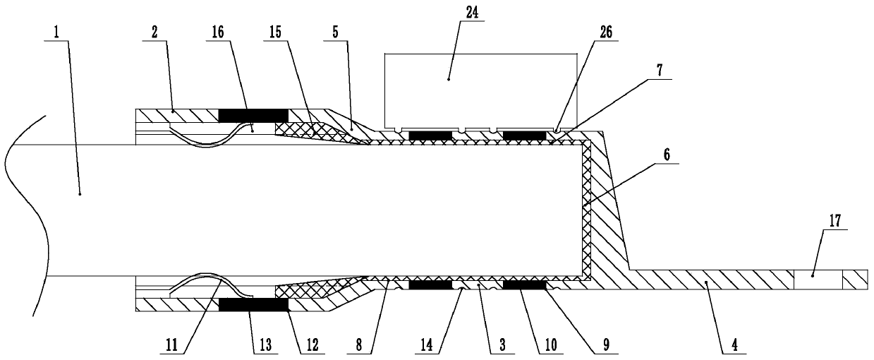 Cable joint connection structure and connection method