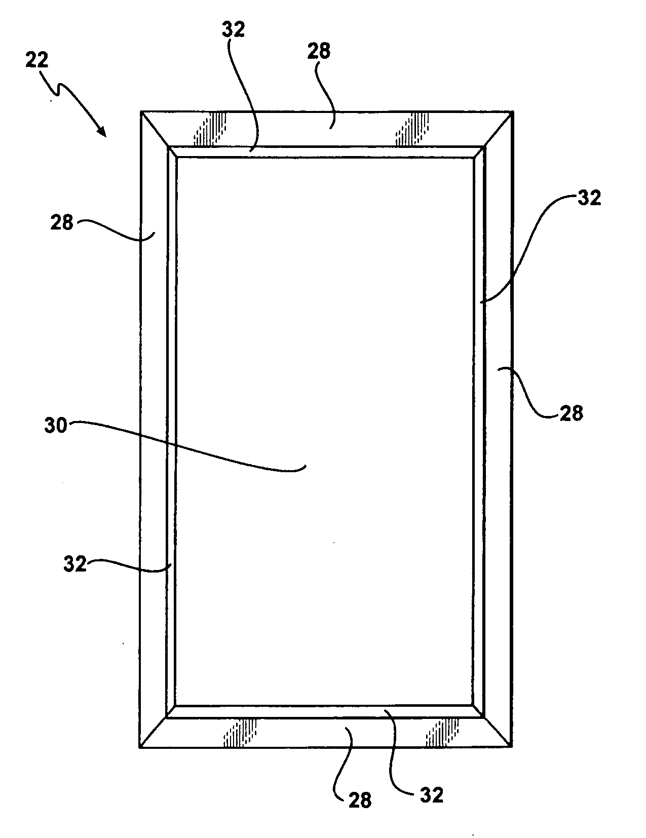 Screen assembly and method of attaching a screen cloth therein using a light curable adhesive