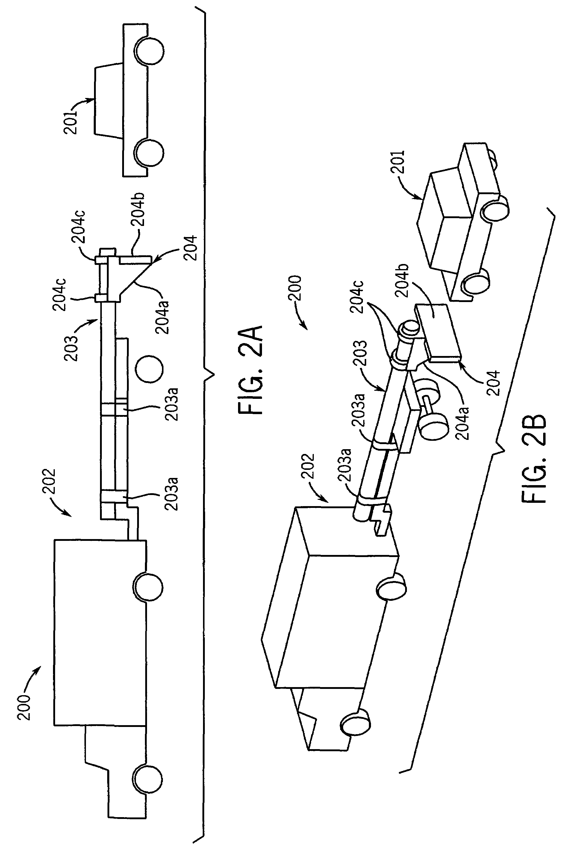 Collision barrier device for projecting loads