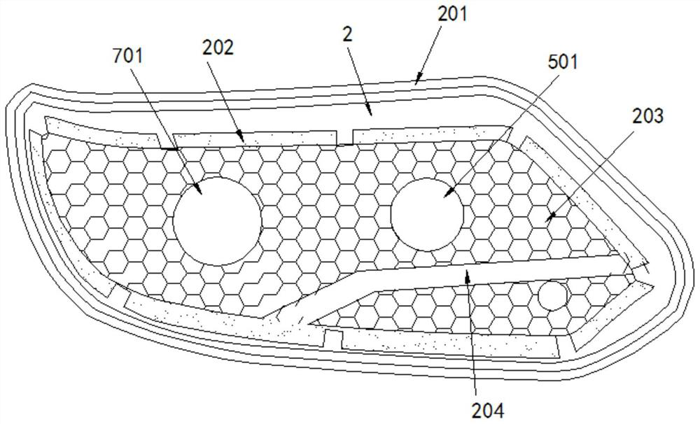 Off-road vehicle anti-collision composite rebound structure led cover lamp integrated structure