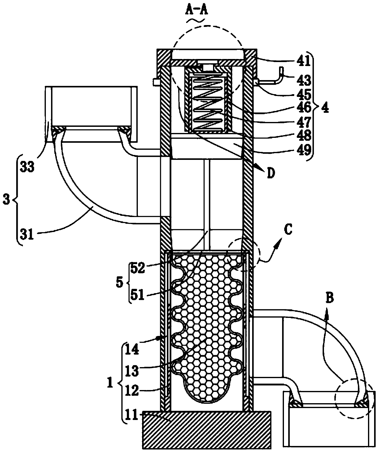 Thermal pipeline filtering device
