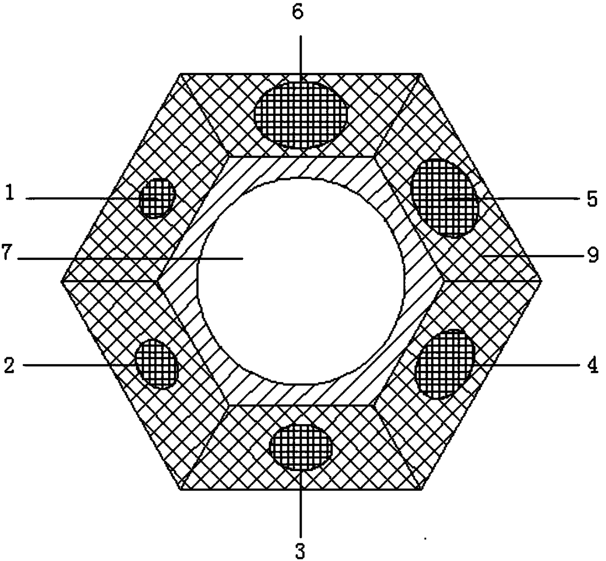 A kind of porous foam nozzle used in the improvement test of dregs in shield construction