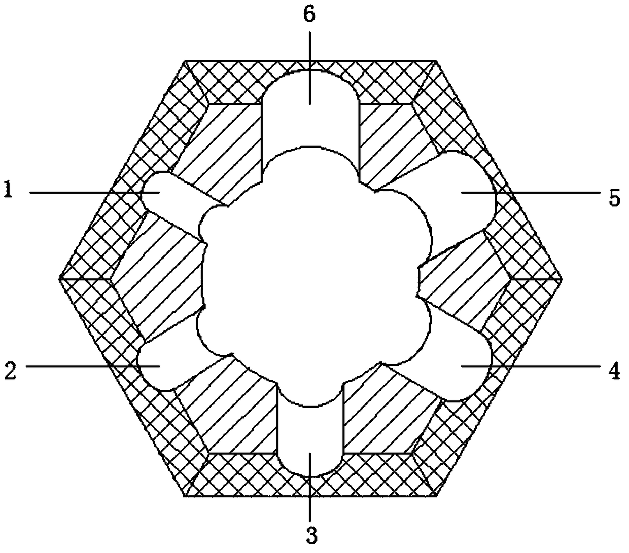 A kind of porous foam nozzle used in the improvement test of dregs in shield construction