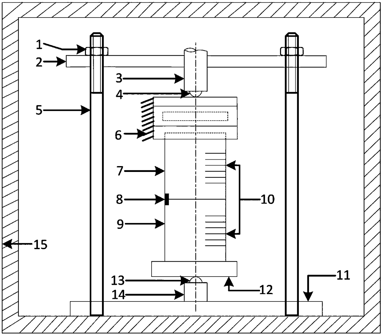 A device for measuring contact thermal conductance of a solid surface joint part