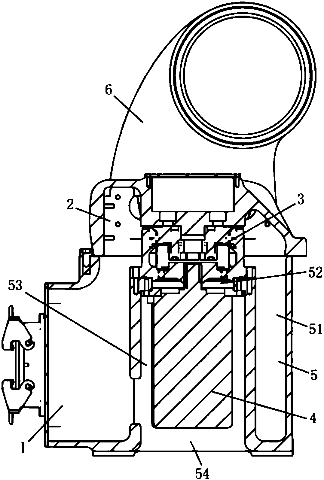 Non-hollow and low-noise robot uniaxial structure