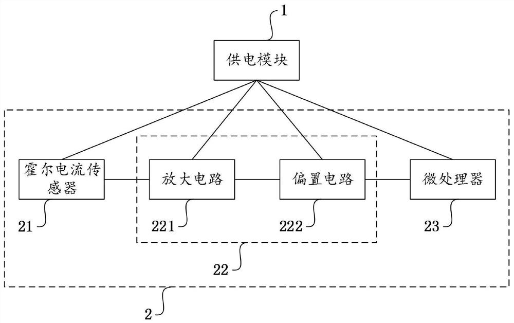 Current detection circuit based on Hall current sensor