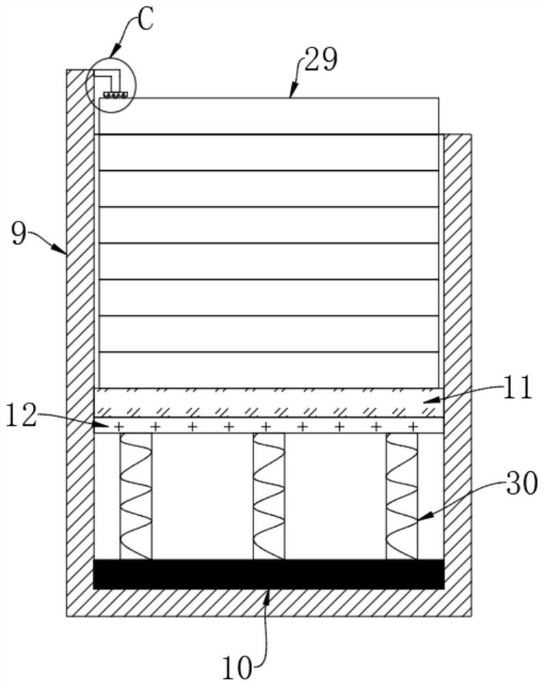Tunnel inner groove cover plate laying device and method