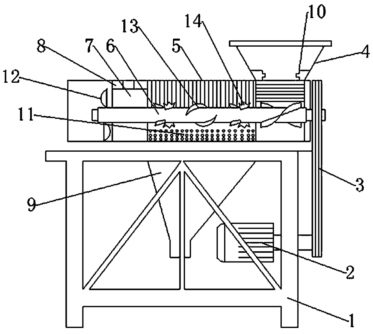 Corn threshing device