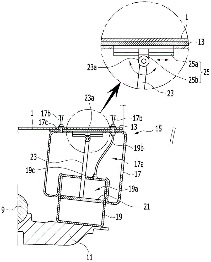 Pusher axle suspension system having single air spring