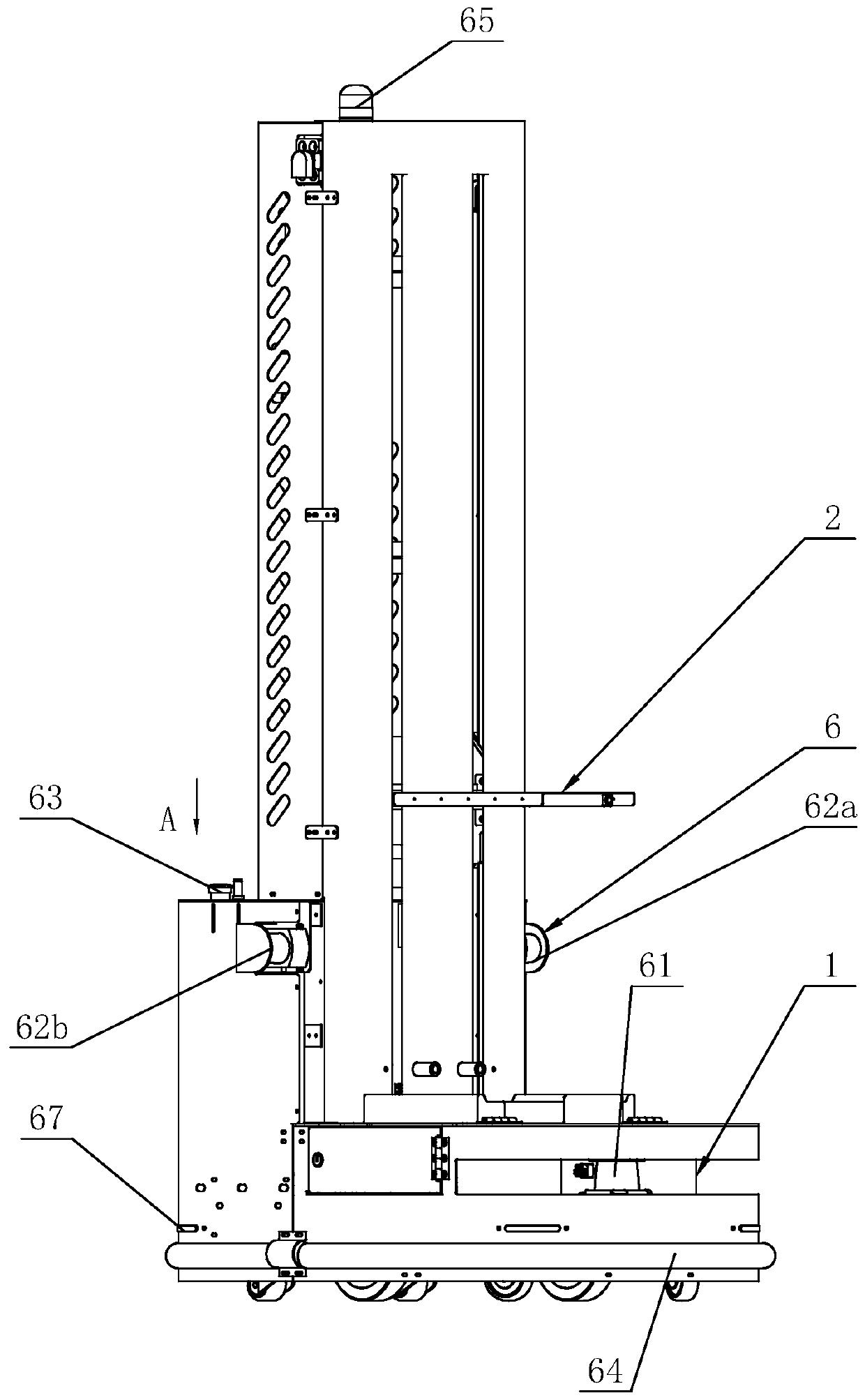 AGV dolly and automatic carrying method thereof
