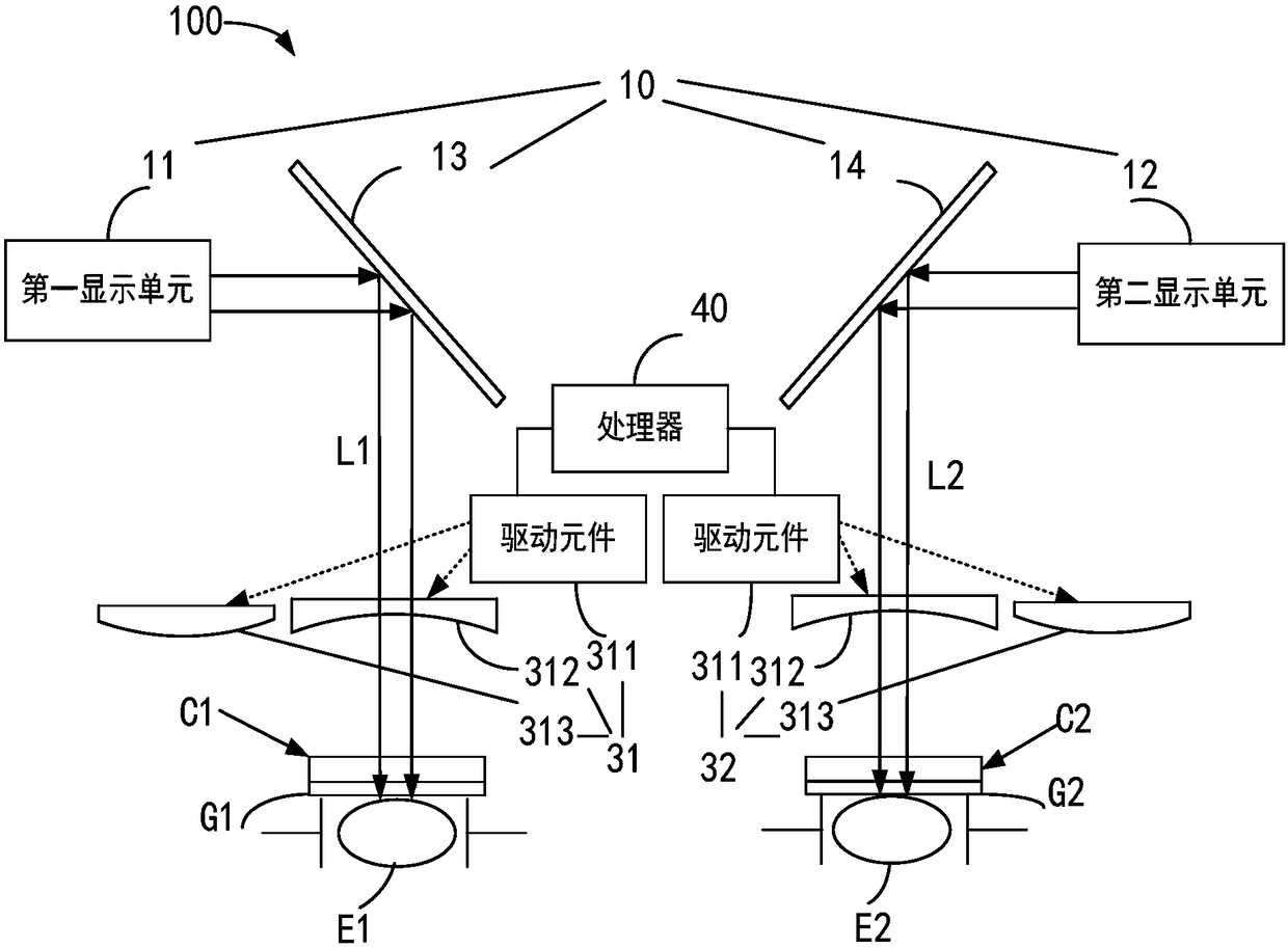 Head-mounted display device and diopter adaptive adjustment method