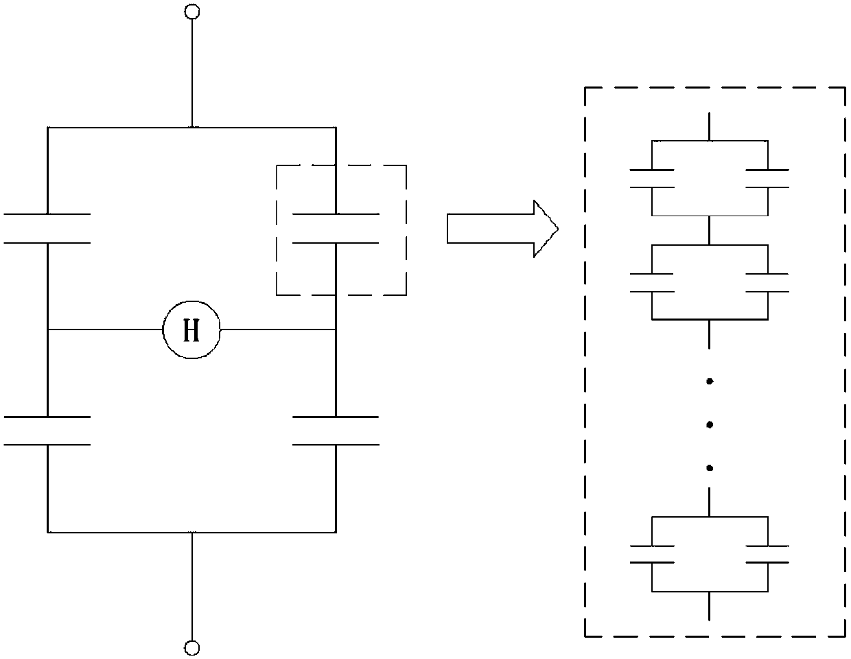 Method for balancing capacitor unit capacitance for extra-high voltage direct-current transmission engineering