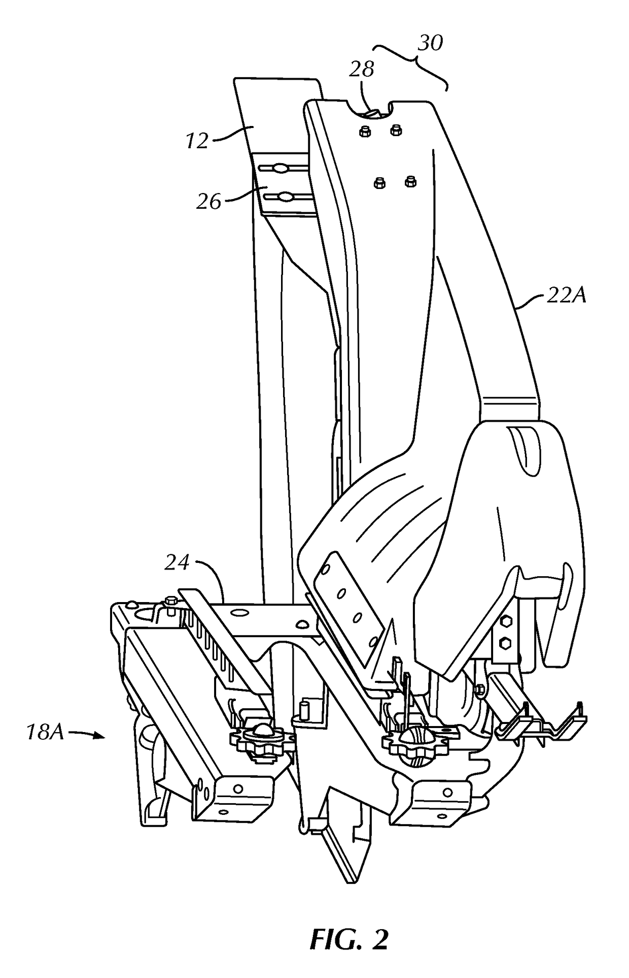 Header end hood mount for an agricultural harvester