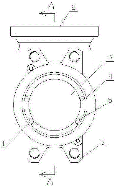 Valve body of knife type gate valve