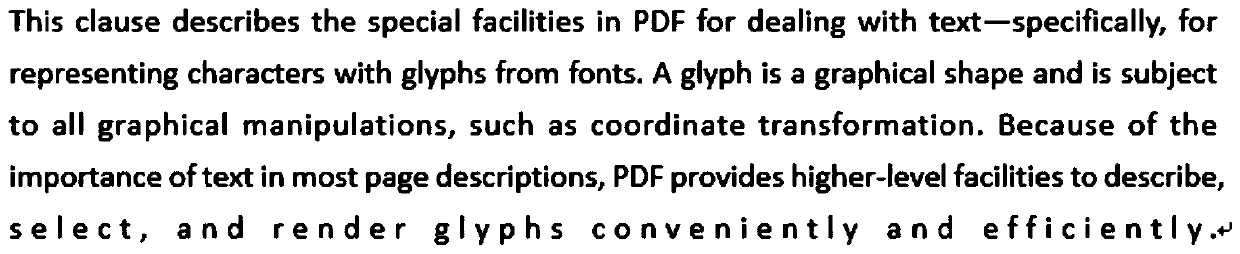 A method and system for identifying spaces in a document