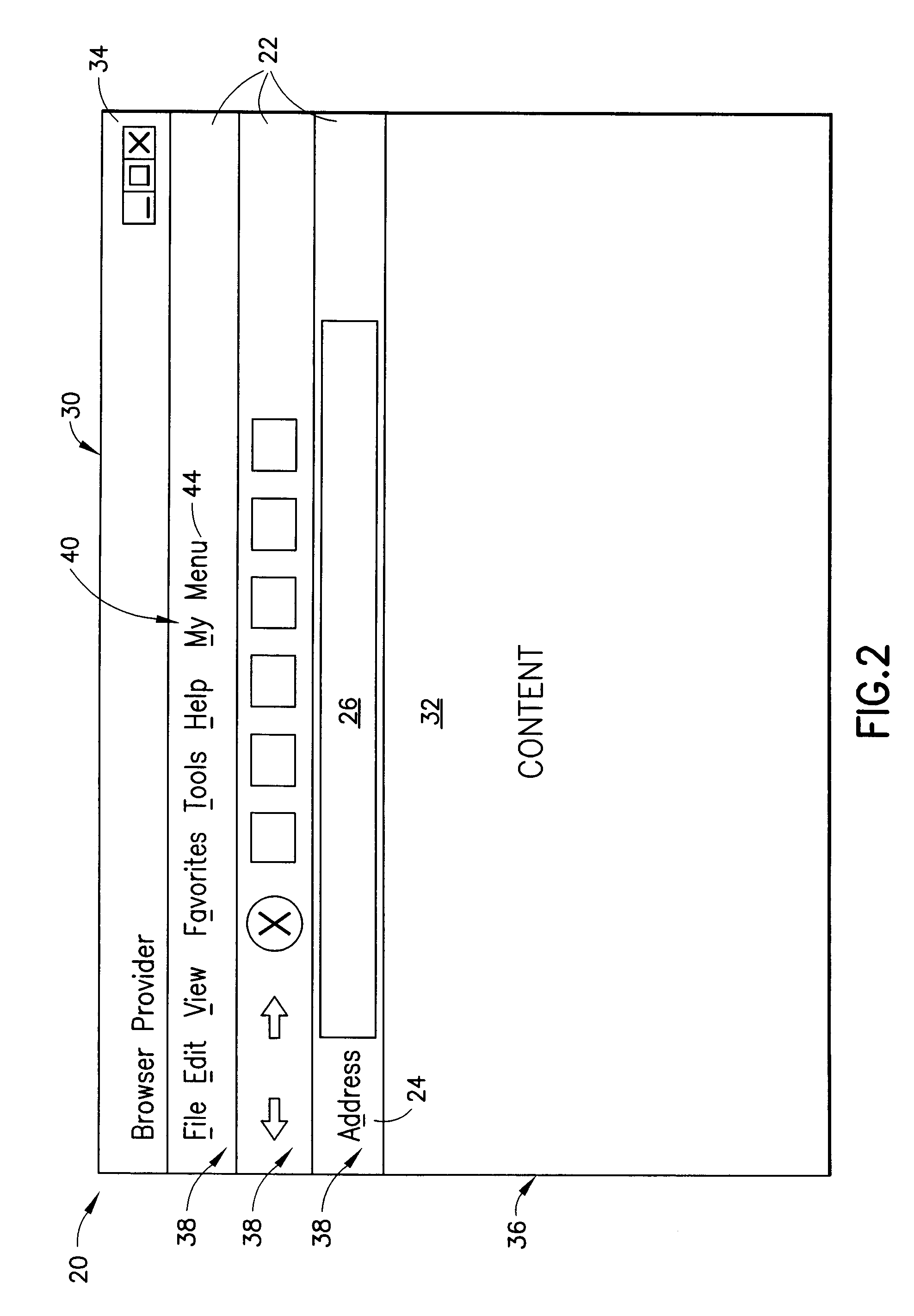 Method of controlling an internet browser interface and a controllable browser interface