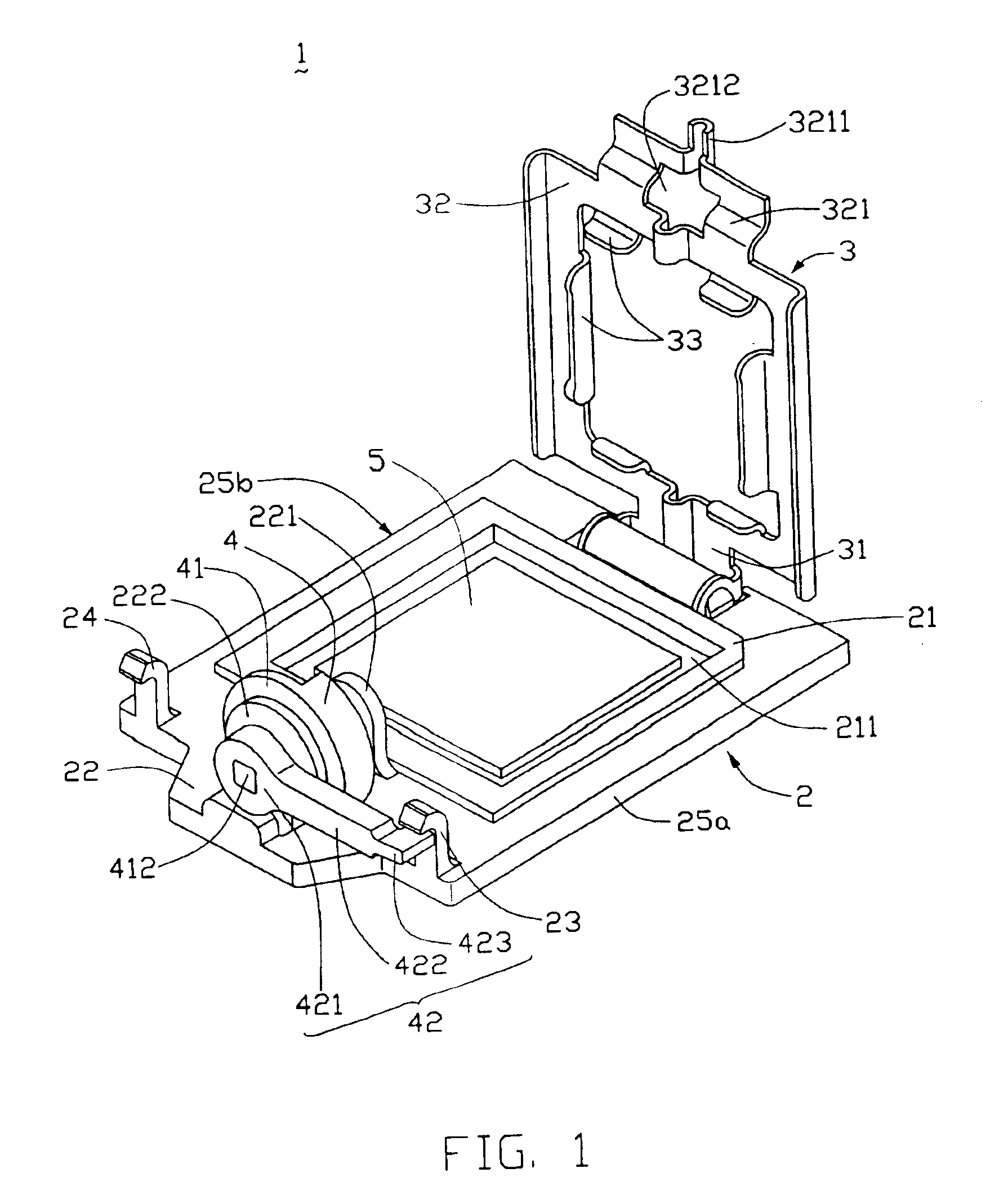 Land grid array connector assembly with compact cam driver
