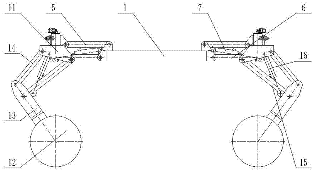 Multifunctional tractor chassis with adjustable ground clearance