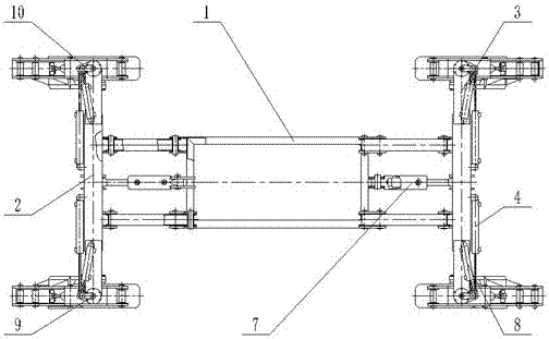 Multifunctional tractor chassis with adjustable ground clearance