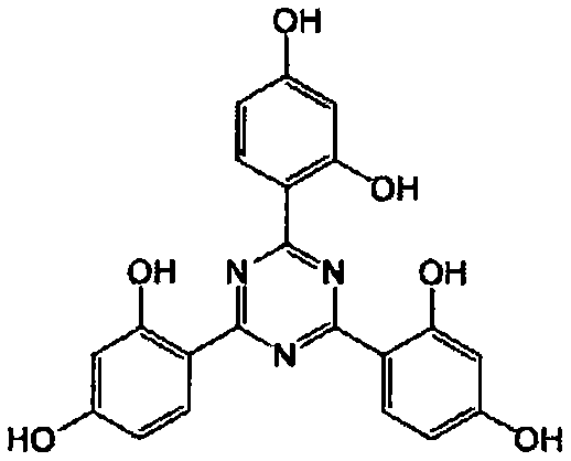 Preparation method of 2,4,6-tri(2',4'-dihydroxyphenyl)-1,3,5-triazine