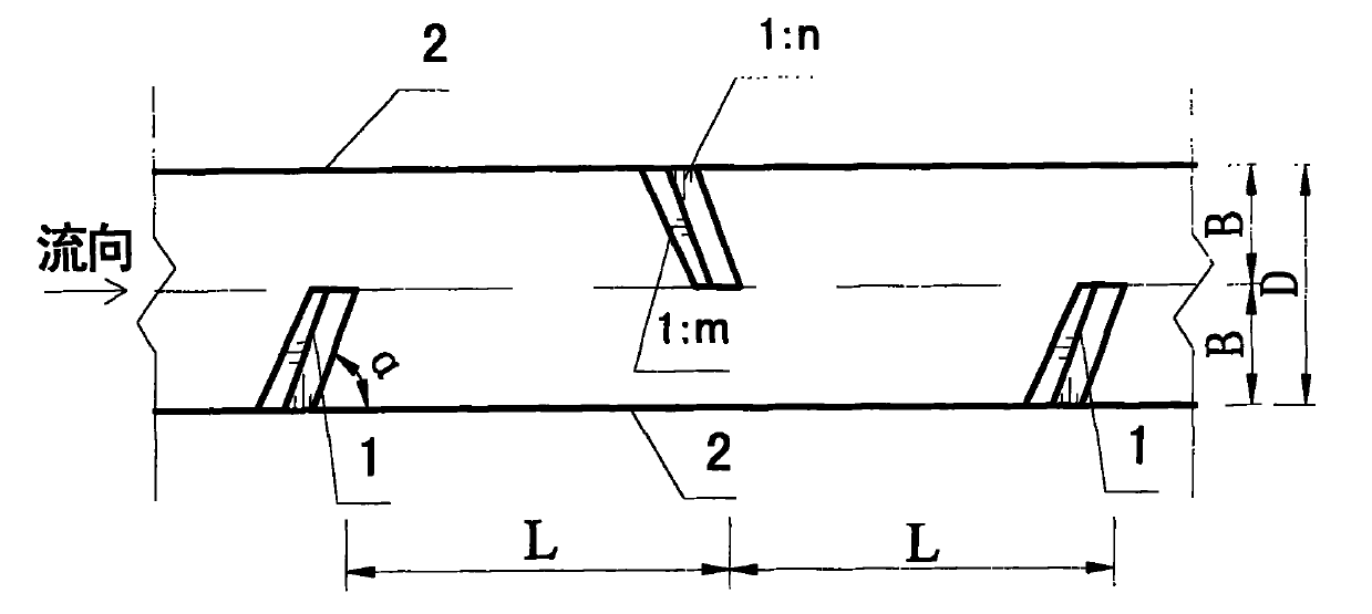 Mud-stone flow discharge guiding groove based on step anti-flushing notched sill group and use thereof