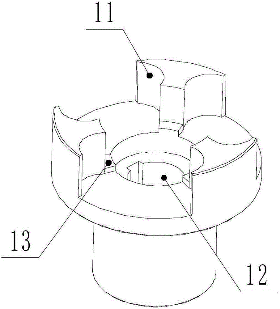 Coupling with elastic spider