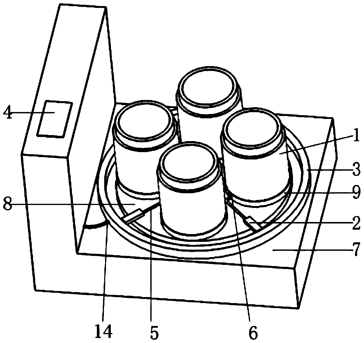 A uniform heating device suitable for planetary ball mill