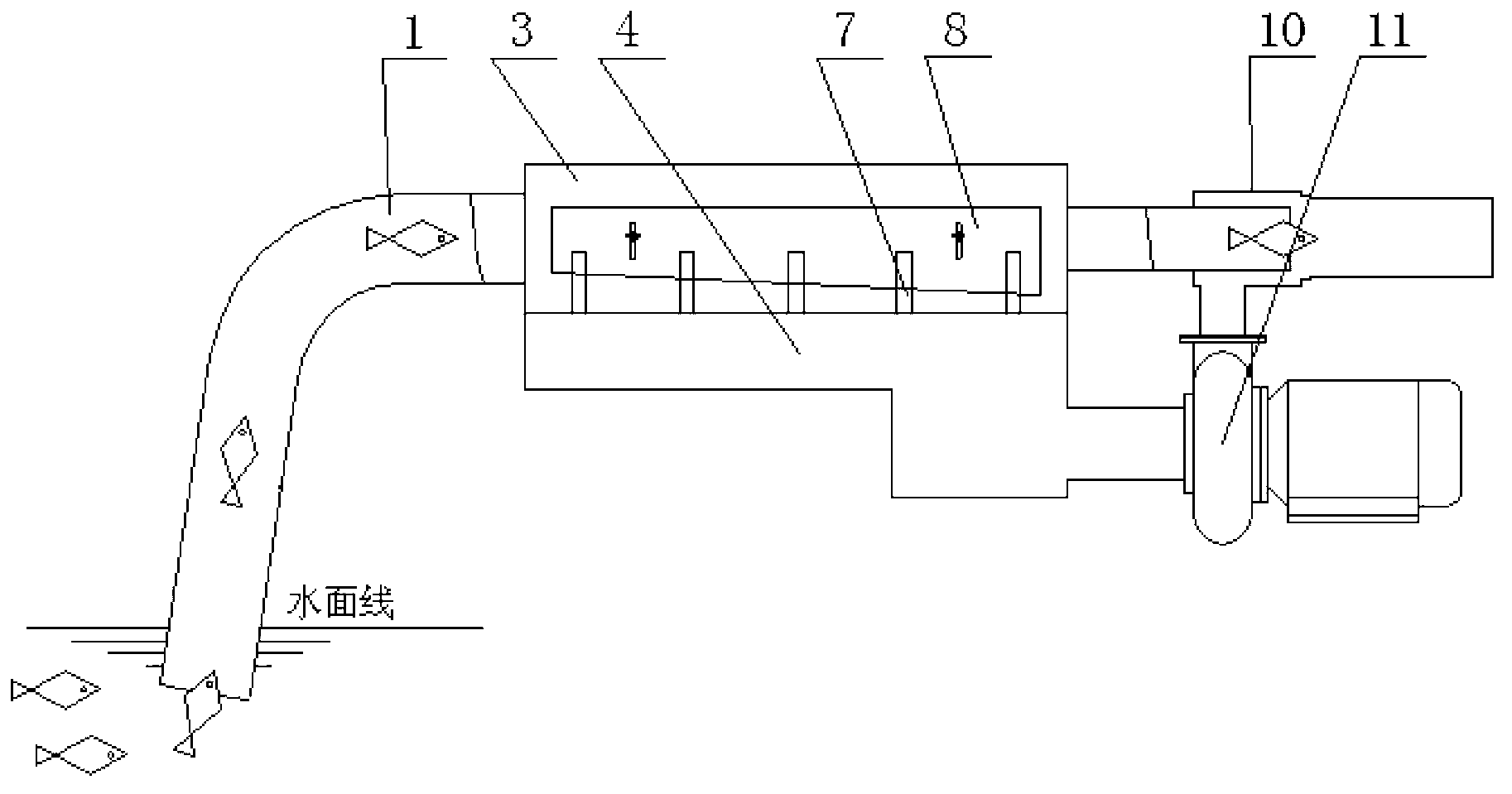 Water delivery regulation device of combined type jet flow fish pump