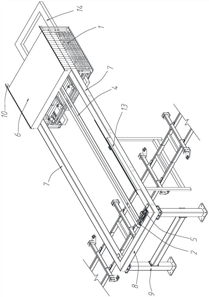 Aerial transverse-pulling swinging conveying equipment