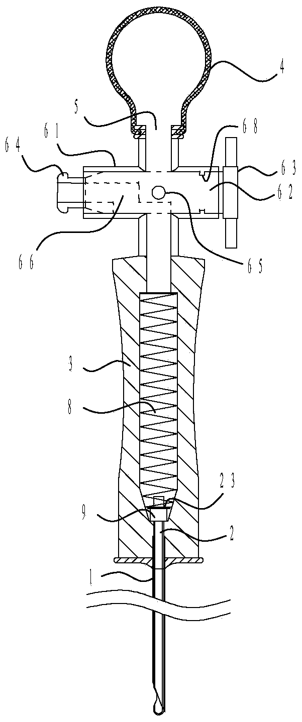 Airbag indicating and locating pneumoperitoneum needle