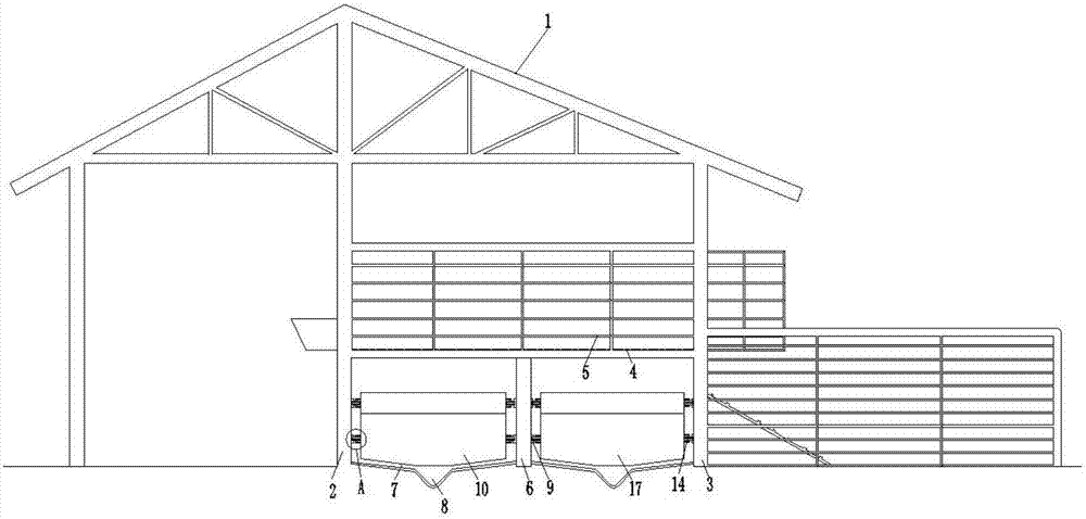 Black goat house fully-automated manure scraping device