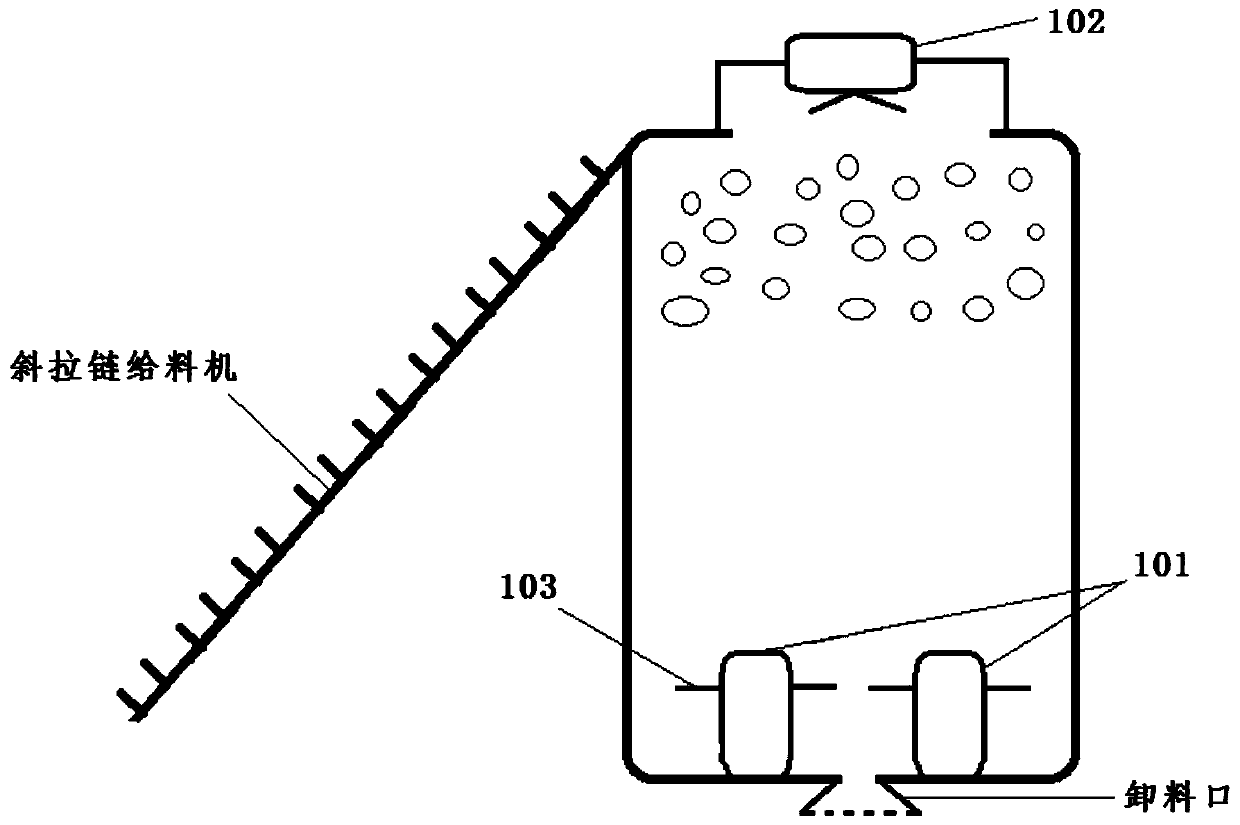 A bottom device for a cement silo