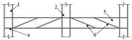 Strengthening method for resisting progressive collapse through steel frame structure