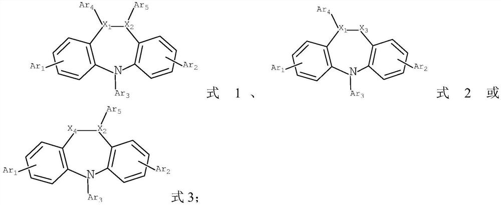 Dibenzazepine compound used in organic layer of OLED device and organic electroluminescent device