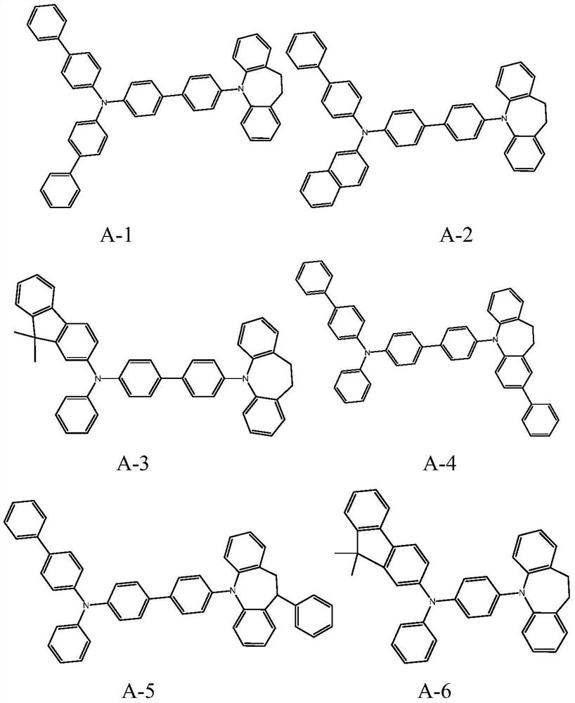 Dibenzazepine compound used in organic layer of OLED device and organic electroluminescent device