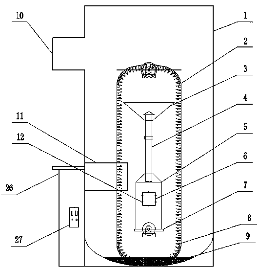 Automatic sand grain abrasion device