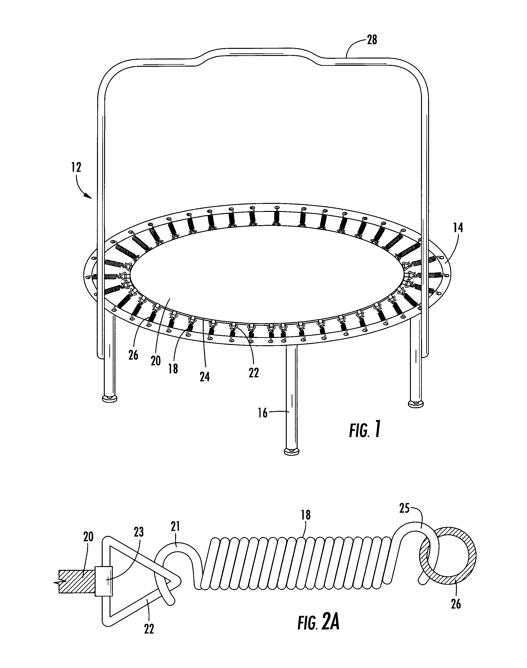 Decorative and safety assembly for dressing a trampoline