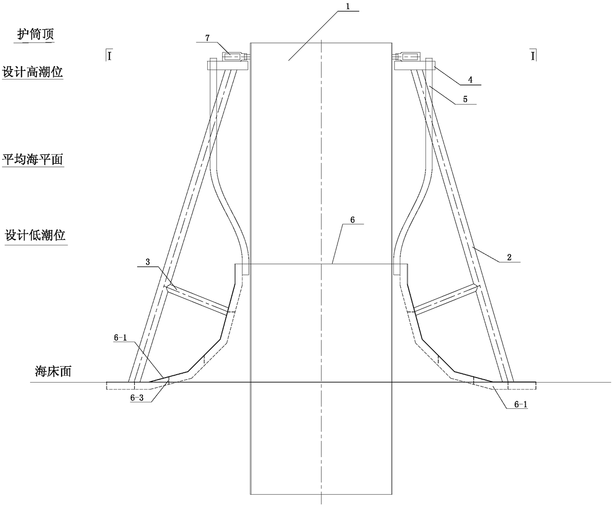 A rock-socketed single-pile double-tube construction auxiliary device and its construction method