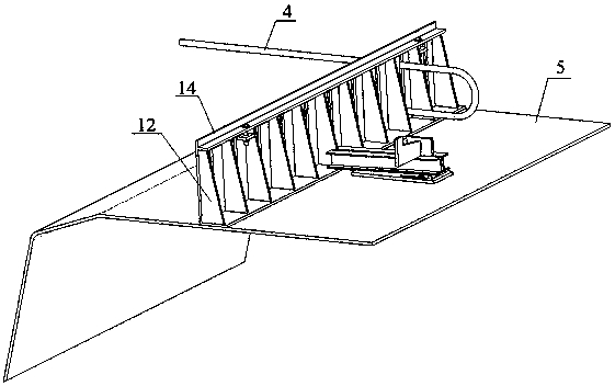 A prefabricated concrete box girder comb plate fixing device