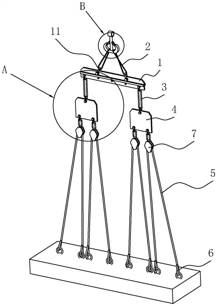 Auxiliary hoisting device special for special-shaped building component and hoisting method thereof