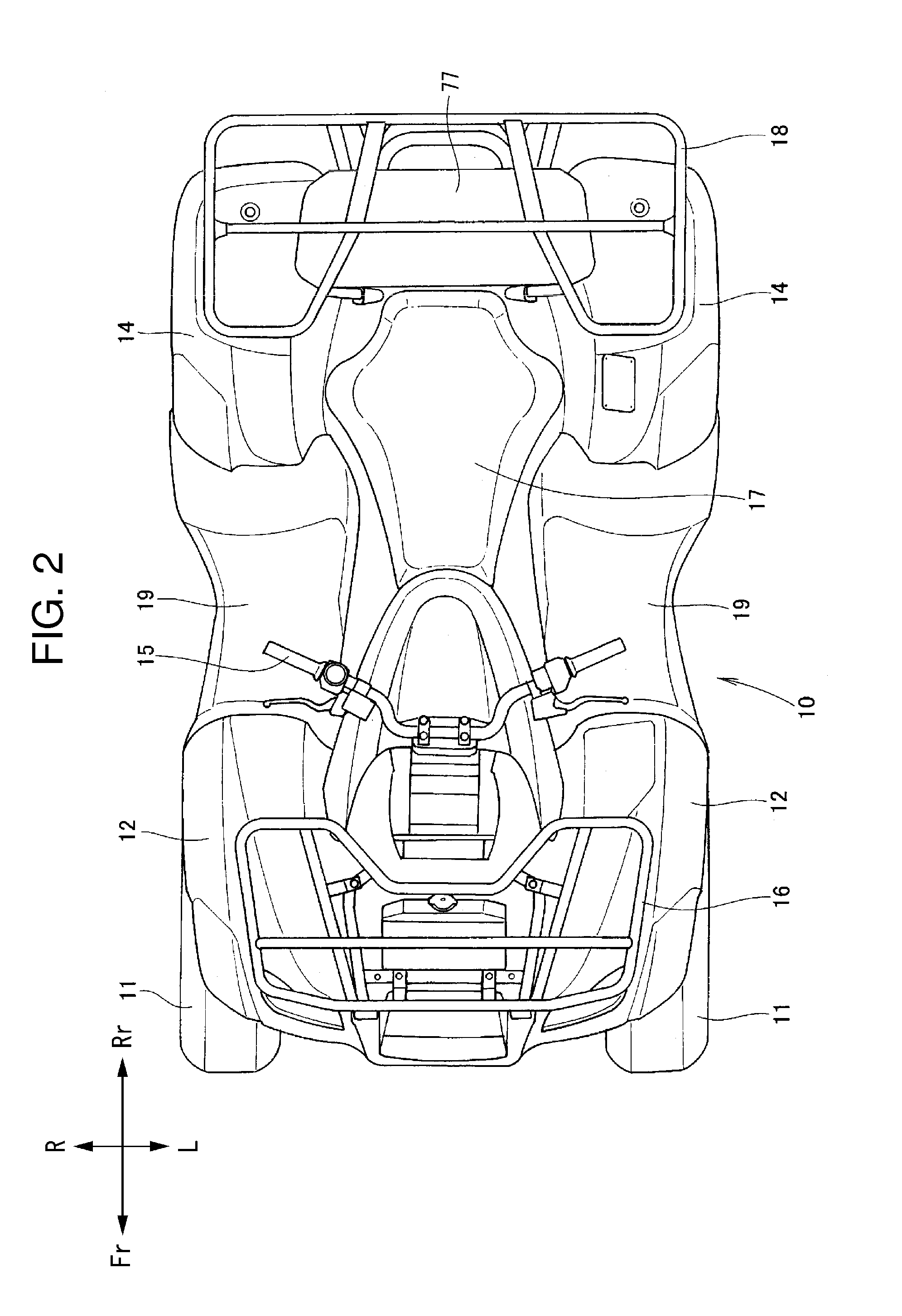 Evaporative emissions system with canister having improved venting structure, and vehicle including same
