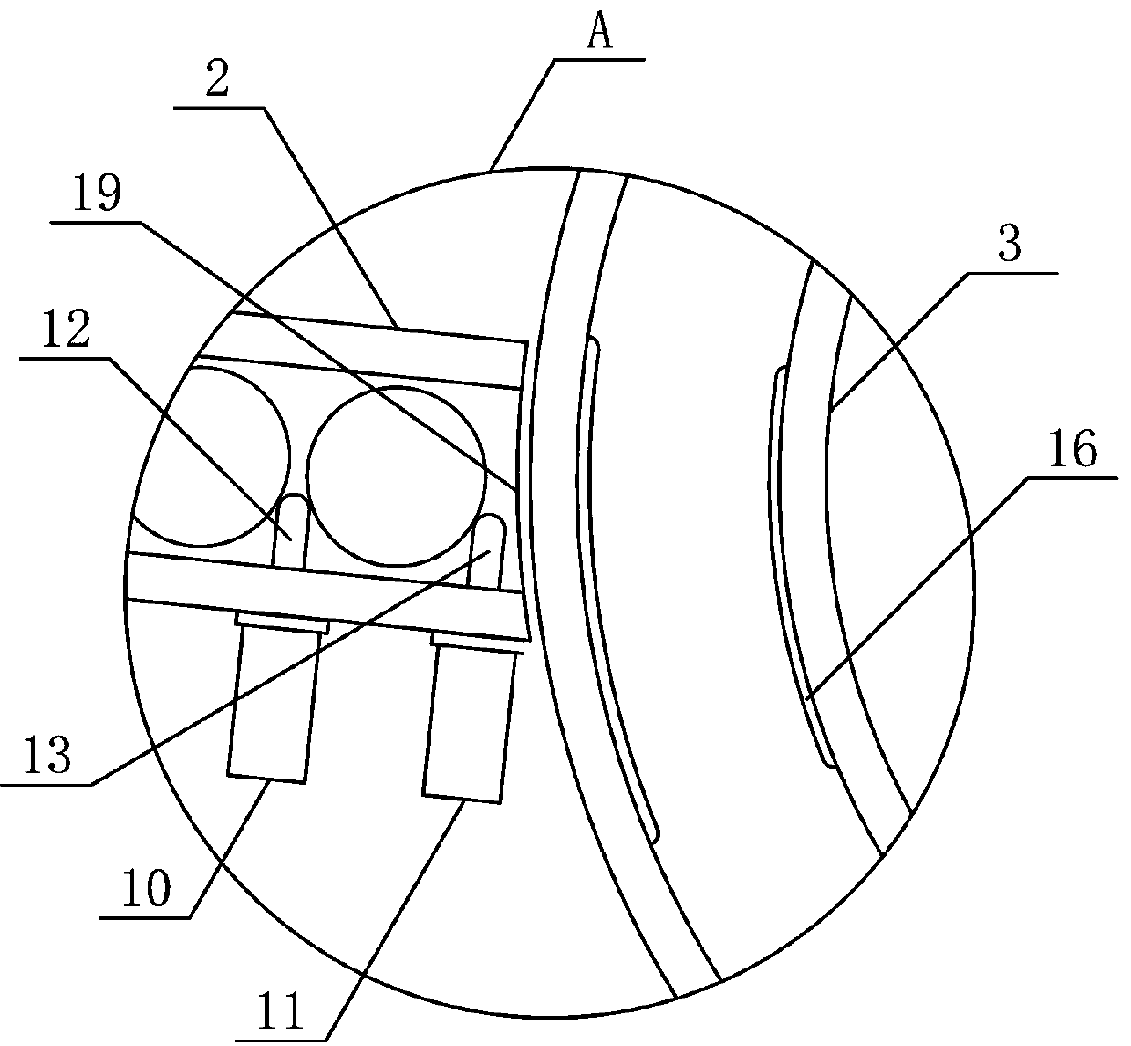 Round ball continuous guiding mechanism