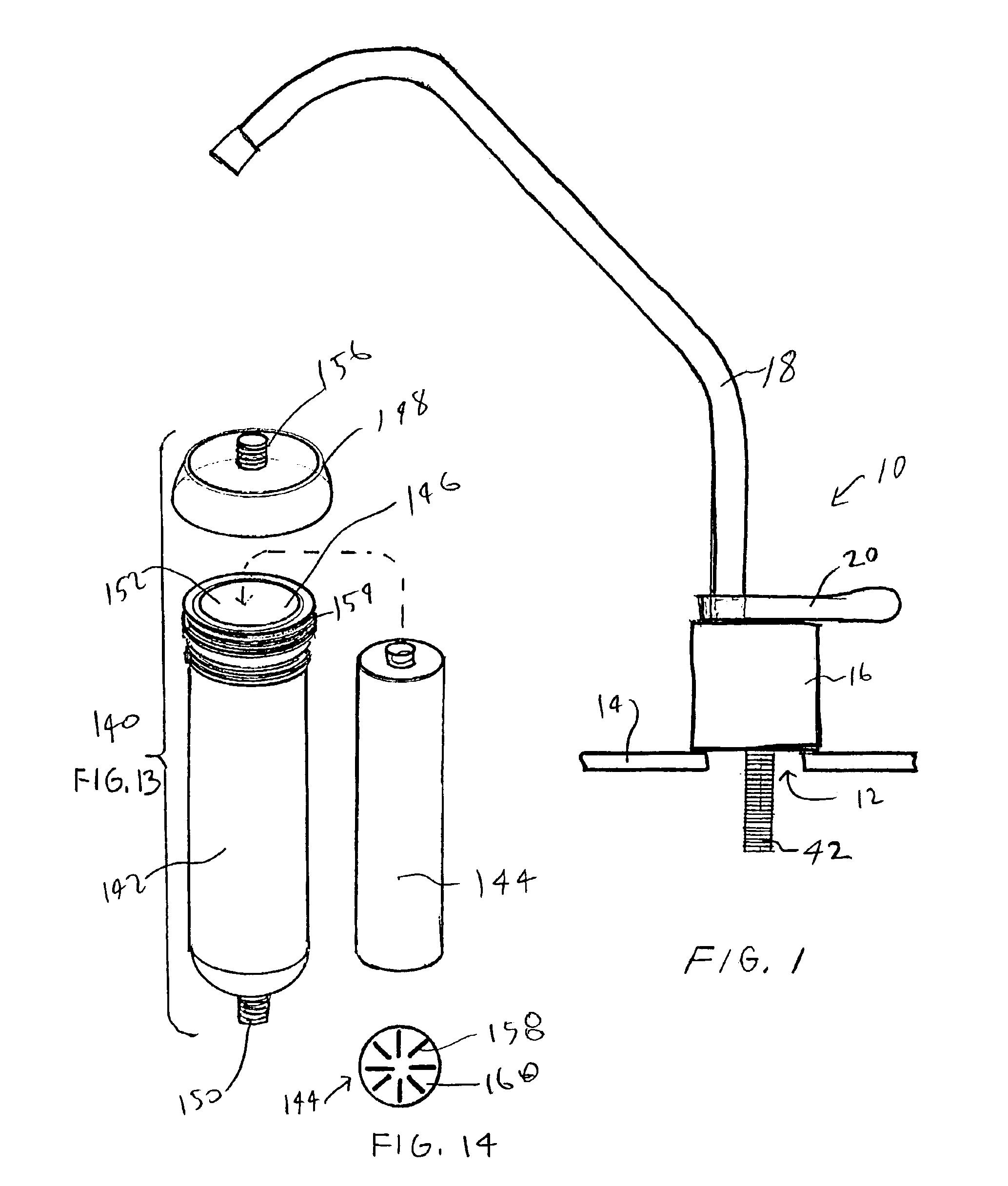 Fluid spigot and filter unit